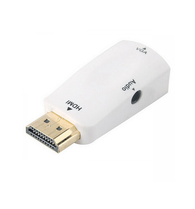 Конвертер-адаптер HDMI (папа) на VGA(мама), White, CristalBox