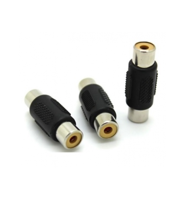 Сплиттер RCA (мама) / RCA (мама), Black, пластик,Q100