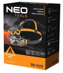 Neo Tools Фонарь налобный, аккум. USB, 4000 мАч, 3,7 Li-ion, 20Вт, 2000 лм