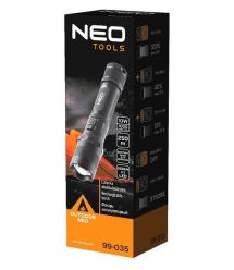 Neo Tools Фонарь, USB, 2200мАч, 3.7 Li-ion, 10Вт, 1000 лм, LEDOSRAM P9 LED