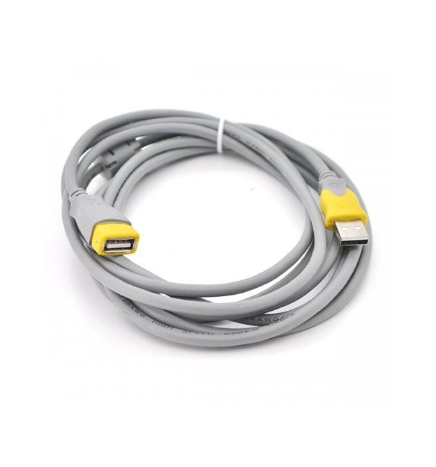 Удлинитель USB 2.0 V-Link AM / AF, 3m, 1 феррит, Grey / Yellow
