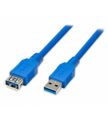 Подовжувач USB 3.0 AM - AF, 0.5m, Blue, Пакет, Q200