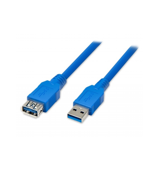 Удлинитель USB 3.0 AM / AF, 0.5m, Blue, Пакет, Q100