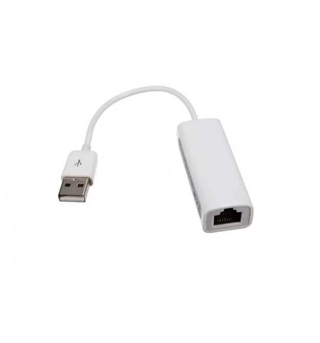 Контроллер USB 2.0 to Ethernet VEGGIEG - Сетевой адаптер 10 - 100Mbps с проводом, RTL-8152B, White, Blister-Box