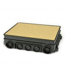 Коробка под заливку для KOPOBOX 80 для пола, отверстие 218х288мм, глуб.80...95 мм темно-серая