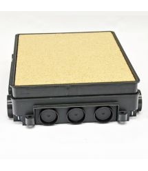 Коробка под заливку для KOPOBOX 80 для пола, отверстие 218х288мм, глуб.80...95 мм темно-серая