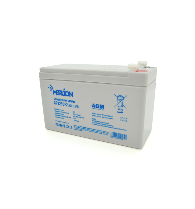 Аккумуляторная батарея MERLION AGM GP1295F2 12 V 9,5 Ah ( 150 x 65 x 95 (100)) White Q10 - 420