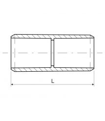 Муфта з'єднувальна для труби 16 мм D16мм ПВХ t застосування -25+60 с чорна