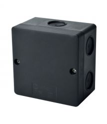 Коробка розподільча, зовнішня, пластик, 81х81х54 мм, IP66, без клем, чорна, KOPOS