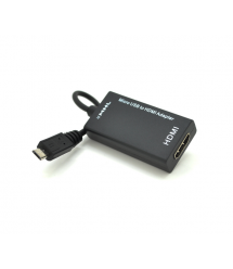 Конвертер MicroUSB (папа) на HDMI(мама) MHL, Black, Пакет