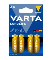 Батарейка VARTA LONGLIFE AA BLI 4 ALKALINE