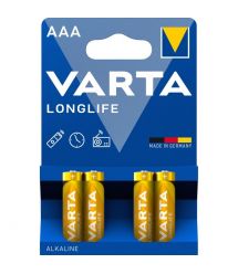 Батарейка VARTA LONGLIFE AAA BLI 4 ALKALINE