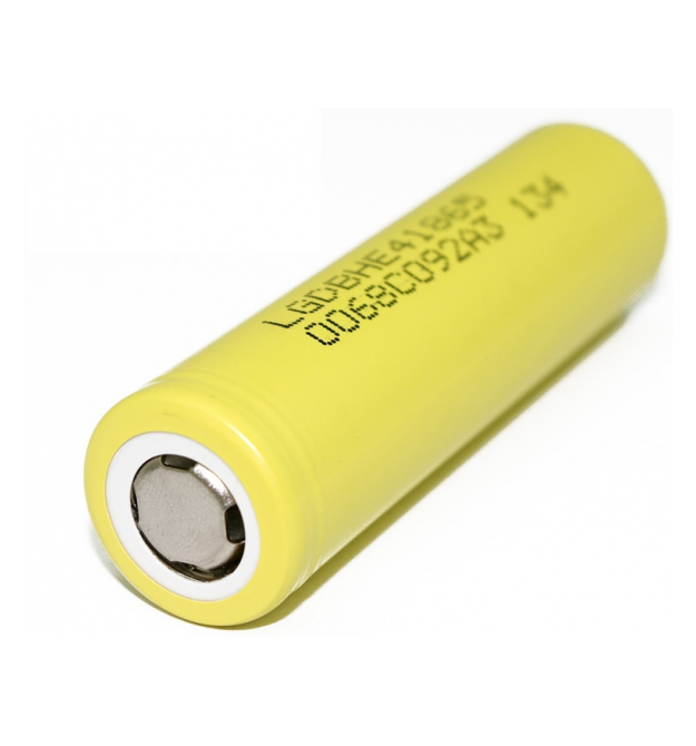 Акумулятор 18650 Li-Ion LG LGDBFIE41865 (LG HE4), 2500mAh, 20A, 4.2/3.6/2.5V, жовті