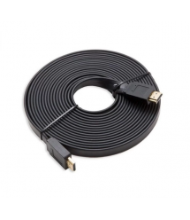 Кабель HDMI-HDMI 10m, v1.4, плоский Black