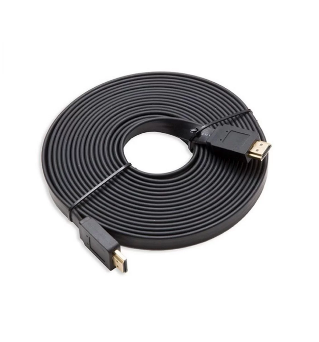Кабель HDMI-HDMI 10m, v1.4, плоский Black