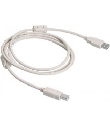 Кабель USB 2.0 AM/ BM, 1.8 M, 1 ферит, білий
