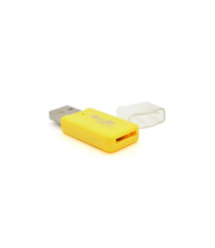 Кардридер универсальный MERLION CRD-1VL TF - Micro SD, USB2.0, Yellow, OEM Q100