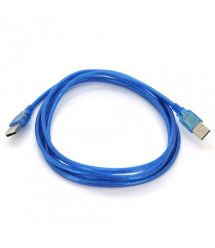 Кабель USB 2.0 RITAR AM-AM, 1.8 m, прозорий синій