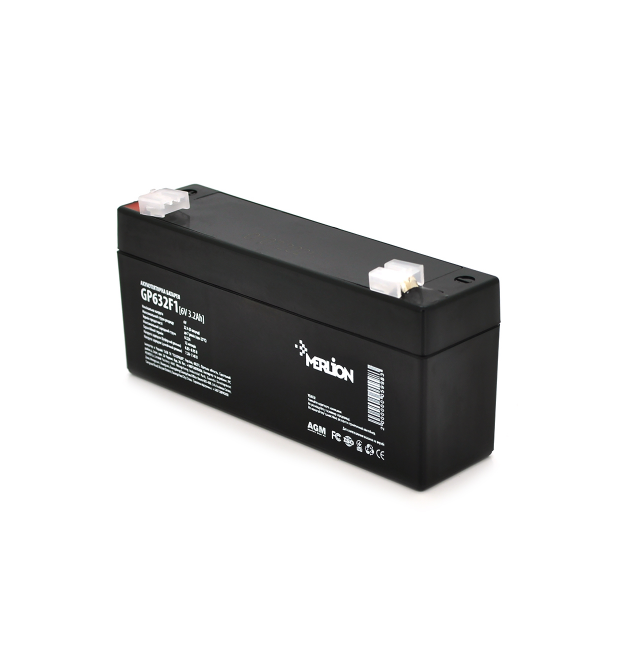 Аккумуляторная батарея MERLION AGM GP632F1 6 V 3,2Ah ( 67 x 35 x 115 (120 ) ) Q20