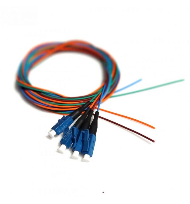 Набір кольорових пігтейлів LC-UPC 1.5 м, SM, Easy strip, для 4 волокон.