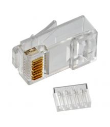 Разъем RJ-45 Cat-6 двойной, сквозное подключение