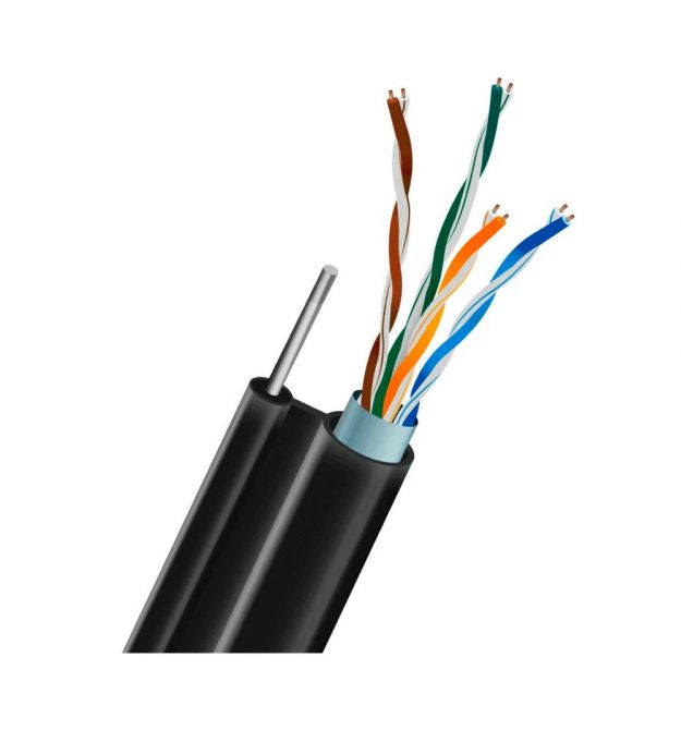 Кабель FTP CAT5E CU 0.51 mm LDPE Outdoor + дріт TRINIX (305м)