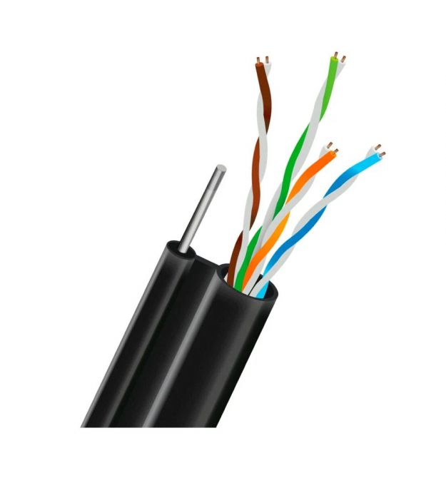 Кабель UTP CAT5E CU 0.51 mm LDPE Outdoor + дріт TRINIX (305м)
