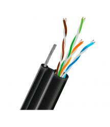 Кабель UTP CAT5E CU 0.51 mm LDPE Outdoor + трос TRINIX (305м)