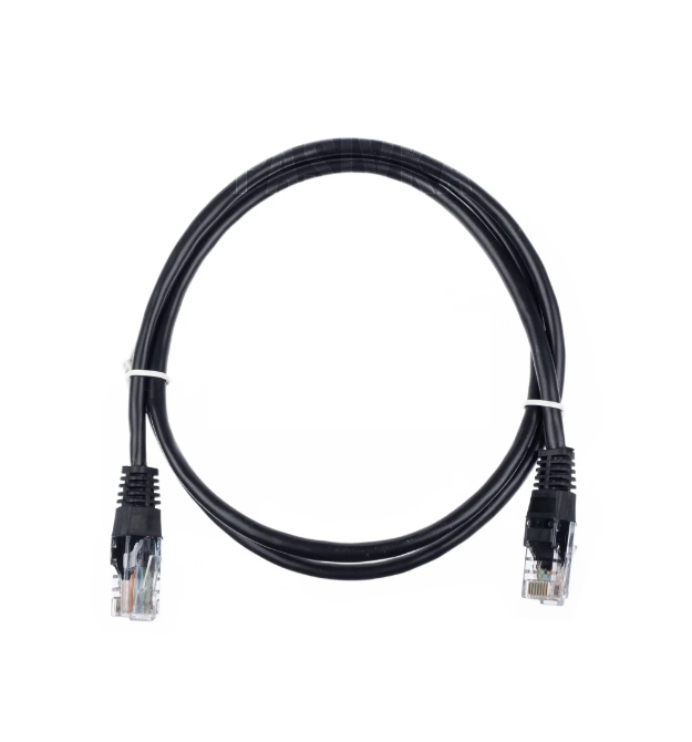 Патч-корд литий RITAR, CCA, UTP, RJ45, Cat.5e, 2M, чорний Q300