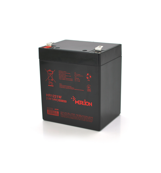 Аккумуляторная батарея MERLION HR1221W, 12V 5Ah ( 90 х 70 х 100 (105) )