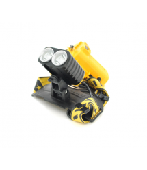 Налобный фонарик HPH-W647, 5W, 2*P50, 4 режима, корпус-пластик, водостойкий, ip44, питание 2*18650, кабель USB, 6400K, BOX