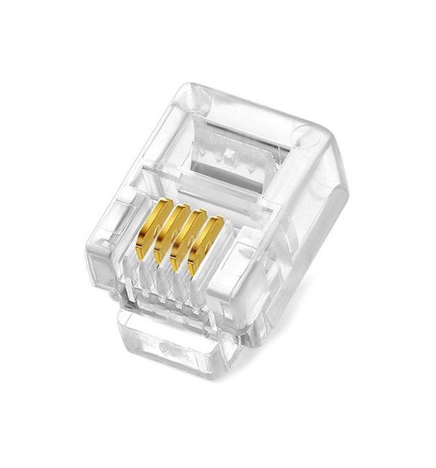 Конектор RITAR RJ-12 4P4C UTP Cat - 3 (100 шт-уп.) Q100
