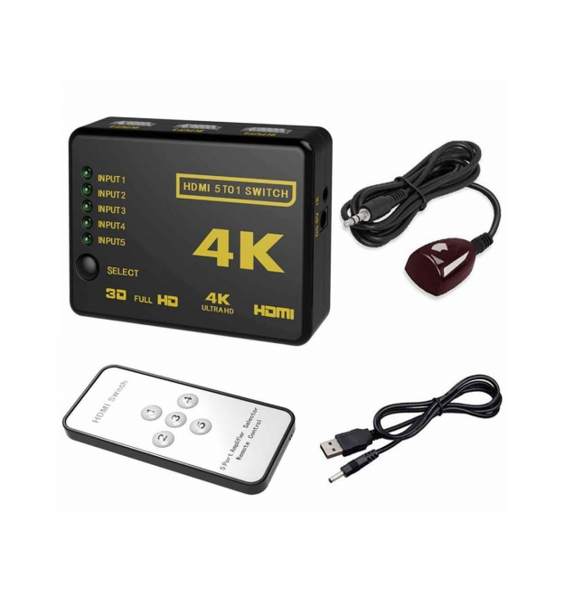 HDMI свіч 3D 4k x 2k, 1080Р, 1,4 версія, 5 x 1 портів, Blister