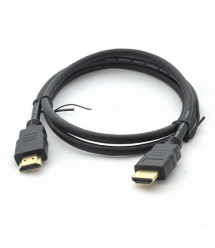 Кабель HDMI-HDMI HIGH SPEED 0.8m, v1.4, OD-7.5mm, круглый Black, коннектор Black, (Пакет) Q500