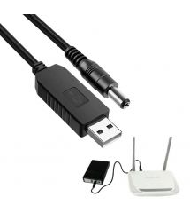 Кабель живлення USB-DC 5,5х2,1 для підключення Wi-Fi Роутера від повербанка 5-9V