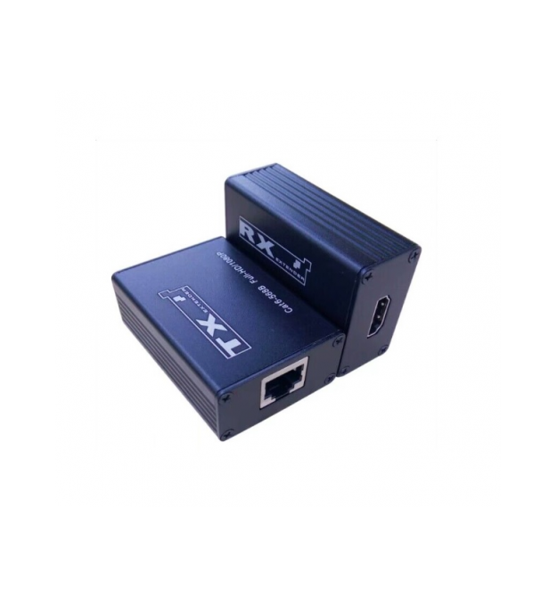 Одноканальный пассивный удлинитель HDMI сигнала по UTP кабелю по одной витой паре. Дальность передачи: до 30метров, 1080Р- cat6e