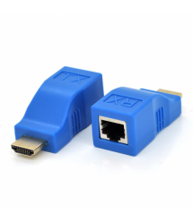 Одноканальный пассивный удлинитель HDMI сигнала по UTP кабелю по одной витой паре. Дальность передачи: до 30метров, 720P-cat5e, 