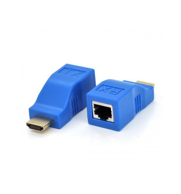 Одноканальный пассивный удлинитель HDMI сигнала по UTP кабелю по одной витой паре. Дальность передачи: до 30метров, 720P-cat5e, 