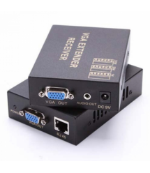 Активный удлинитель VGA 100m по витой паре через RJ-45, Black, BOX