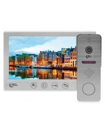 Комплект видеодомофона Light Vision: домофон AMSTERDAM 7" FHD WHITE и видеопанель RIO FHD GREY