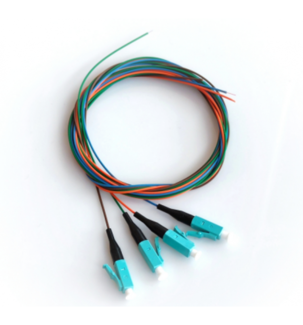 Набор цветных пигтейлов LC-UPC 1.5 m, OM3, Easy strip, для 4 волокон