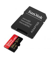 Карта памяти miсroSDXC 256GB SanDisk Extreme PRO с SD-адаптером class 10 UHS-I U3 V30