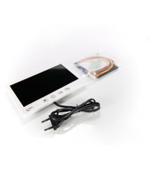 Комплект відеодомофона Light Vision: домофон 7" AMSTERDAM FHD White та відеопанель RIO FHD Black