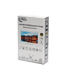 Комплект відеодомофона Light Vision: домофон 7" AMSTERDAM FHD Grey та відеопанель RIO FHD Gold