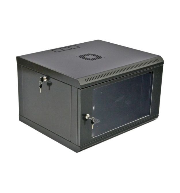 Шкаф 19" , 600x500x373мм (Ш*Г*В), эконом, акриловое стекло, серый 6U