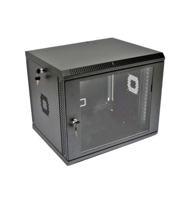 Шкаф 19" , 600x500x507мм (Ш*Г*В), эконом, акриловое стекло, серый 9U