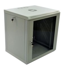 Шкаф 19", 600x500x640мм (Ш*Г*В), эконом, акриловое стекло, серый 12U