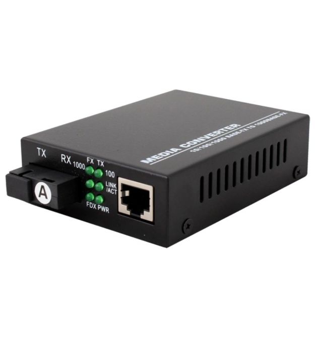 Медиаконвектор (1310TX&1550RX, 10-100-1000, 20км SC) TelStream MC-218/320SC