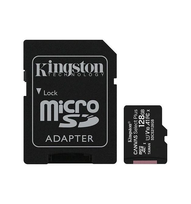 Карта памяти Kingston 128 Гб microSDXC U1 V10 A1 (SDCS2/128GBSP)