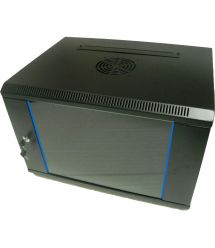 Шкаф коммутационный настенный 12U 600x600 разборный черный Hypernet WMNC66-12U-FLAT-AC-BLACK